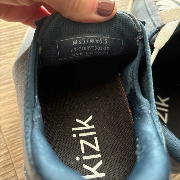 Kizik Unisex Irvine Blue Shoes Mens Size 5 Womens 6.5 Canvas Hands Free Sneakers - Picture 7 of 11